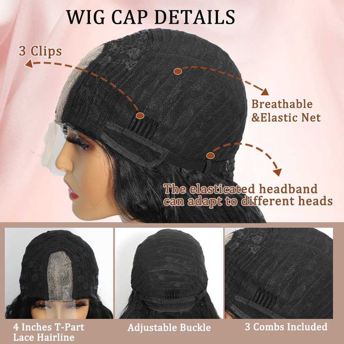 Черна вълнообразна перука на път