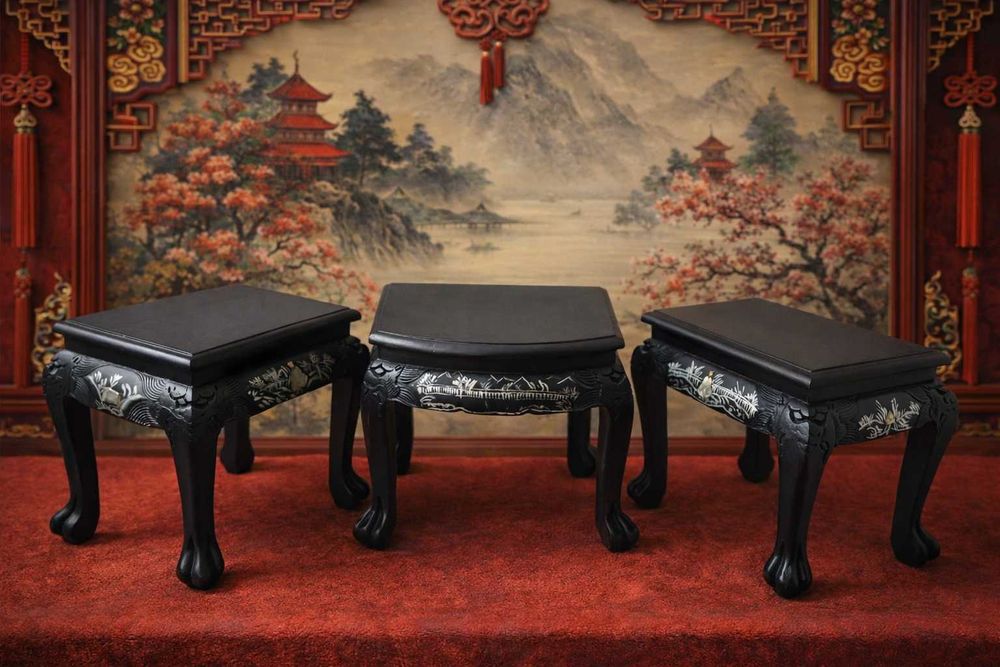 Masute chinezești din lemn tare lăcuit (trandafir chinezesc),