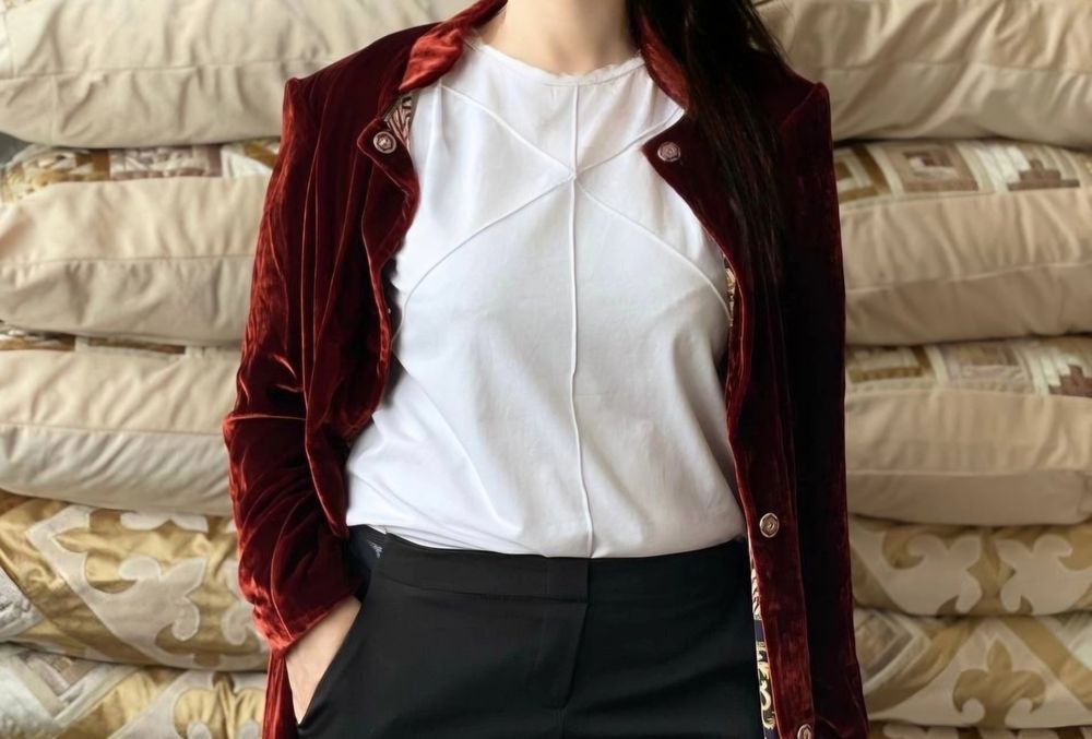 Чапан тылкы из бархата