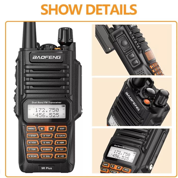 Walkie talkie portabila Baofeng UV-9R PLUS, 10km