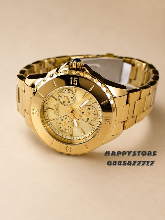 INVICTA Mother of pearl Gold dial 38 mm women, Инвикта нов дамски часовник