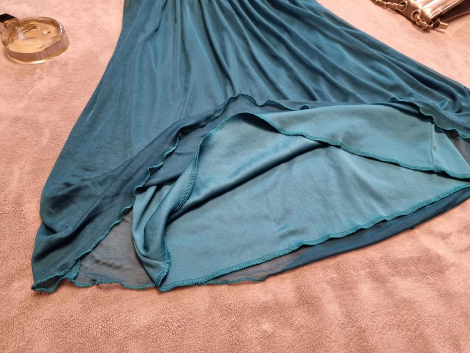 Rochita Miss Selfridge, rochie verde smarald, marimea 36