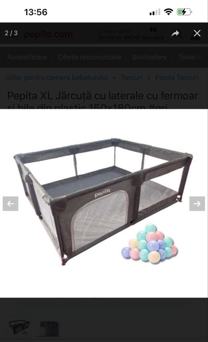 Jărcuță cu laterale cu fermoar 150x180 cm