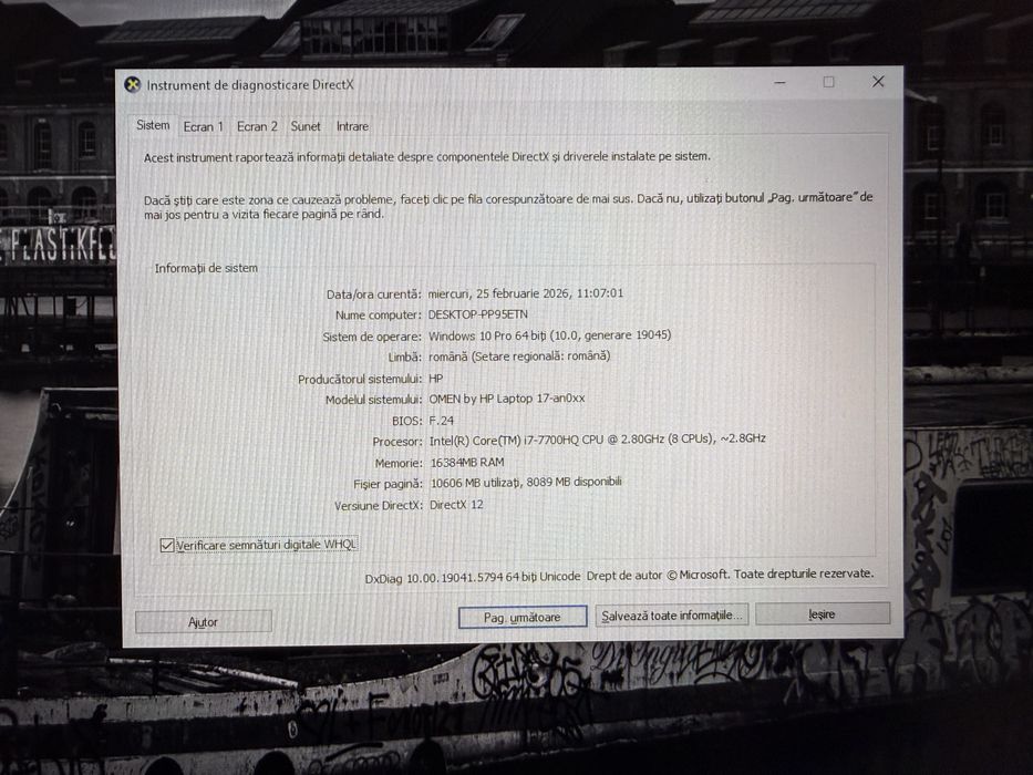 Laptop HP Omen 17 GAMING / i7 / 17,3 inch / Nvidia GTX 1050 / 16GB