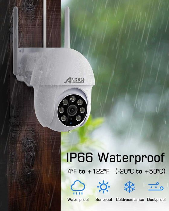 ANRAN 5MP PTZ WiFi FHD охранителна камера за видеонаблюдение IP66