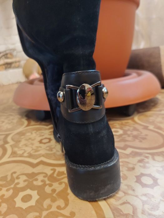 Сапоги зима замша