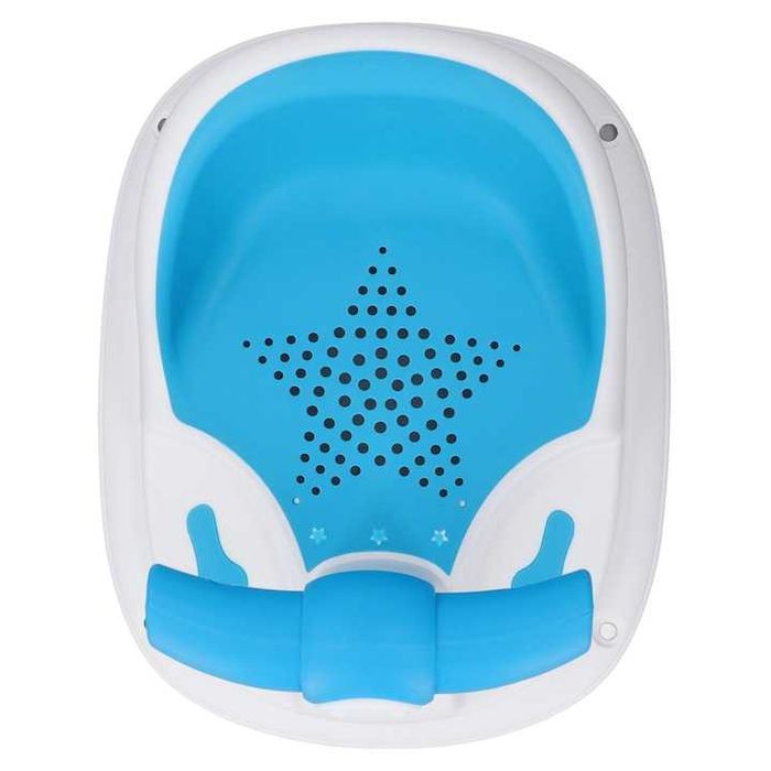 Scaun de baie pentru bebelusi,ventuze de fixare,spătar confortabil,nou
