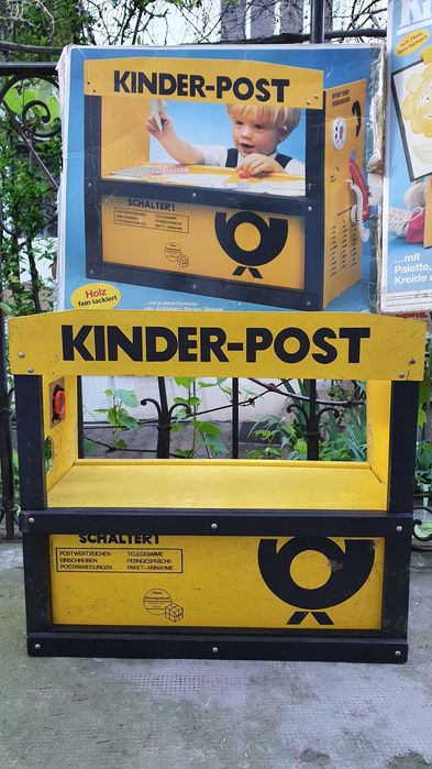 Jucarii din lemn vintage oficiu postal si tabla