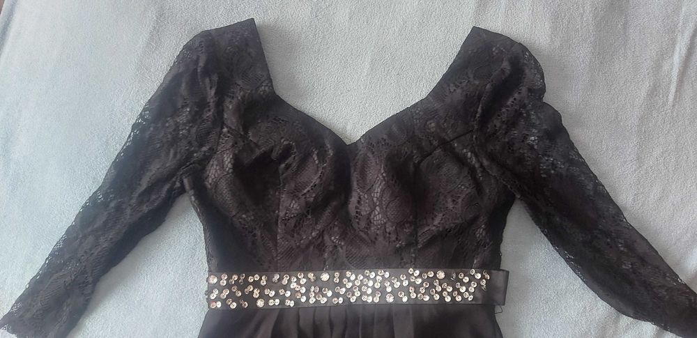 Rochie ocazie neagră lungă