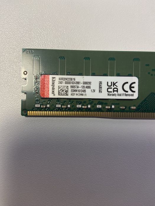 RAM Kingston ValueRAM 16GB DDR4 3200MHz KVR32N22D8/16 Dual Rank