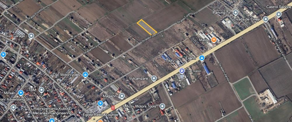 Teren intravilan str. Tuberozelor, 1100mp, com. 1 De