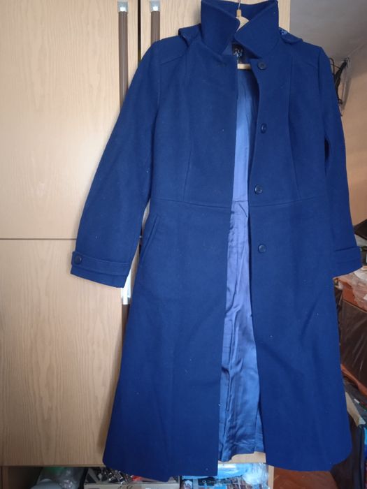 Вълнено палто ,синьо