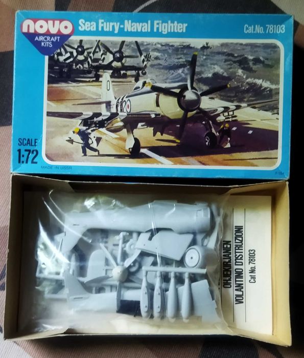 сборная модель самолёта Sea Fury 1/72 наглядное пособие