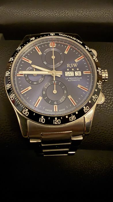 Швейцарски часовник RSW rswa 130-ss-9 с Valjoux 7750