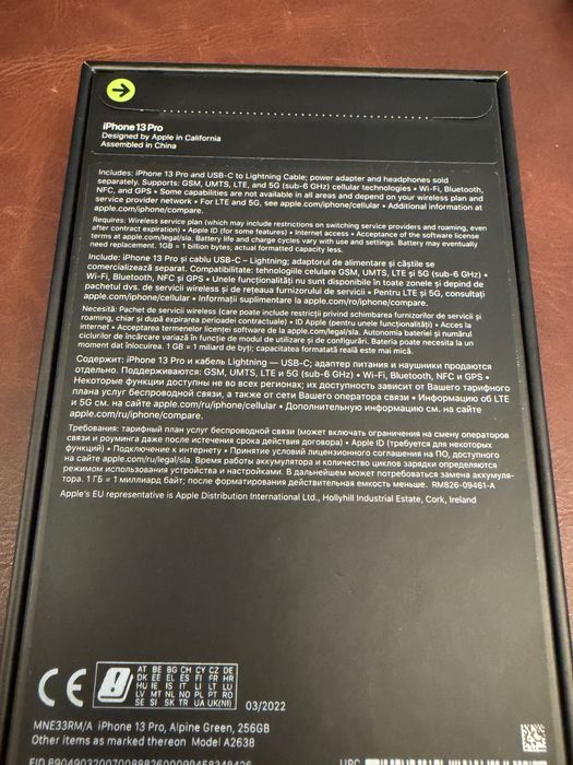 iPhone 13 Pro, Alpine Green, 256 GB