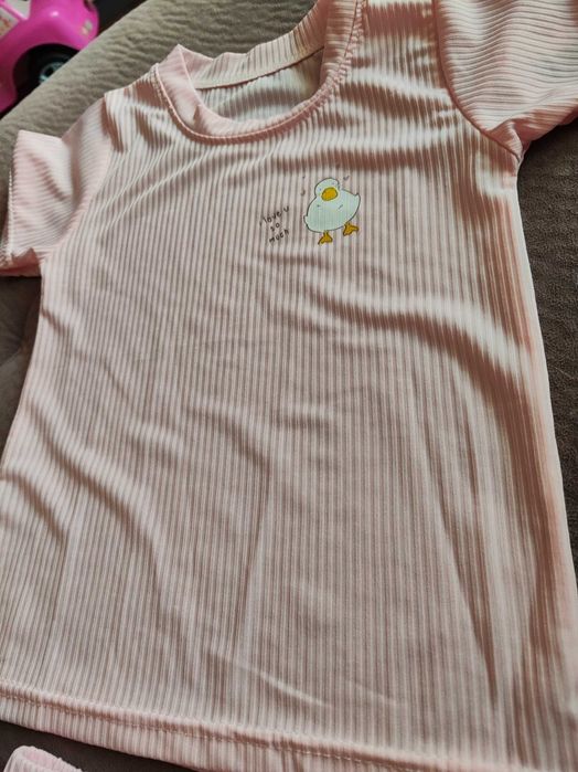 НОВО! Еластична пижамка розова 18-24м