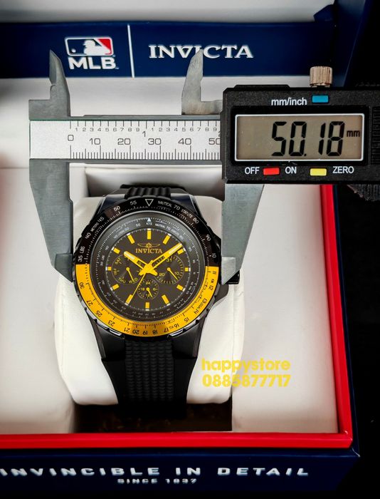 INVICTA Aviator Black/Yellow 50 mm, Инвикта нов ръчен часовник