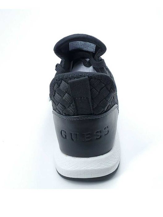 Adidasi GUESS Men High Top Fashion Sneakers _ Black Woven Fabric