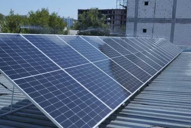 Quyosh panel o'rnatish Установка солнечных панелей