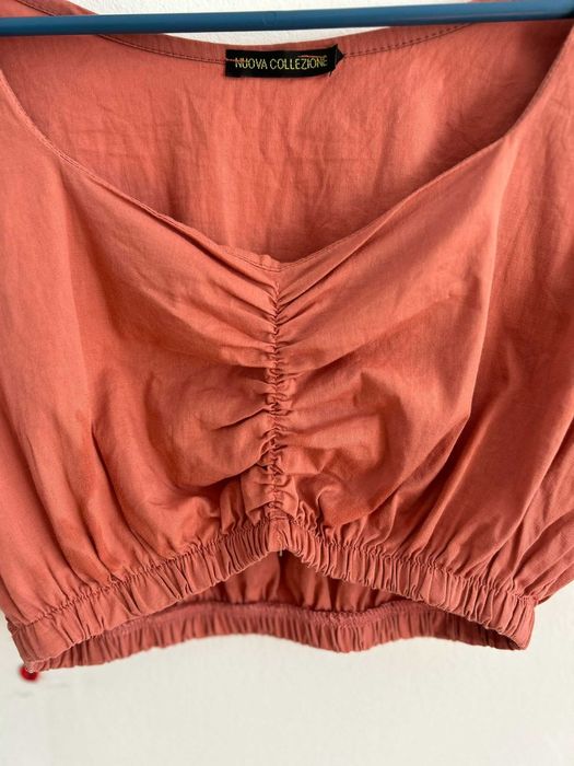 Top dama scurt culoare piersica