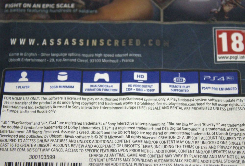 Assassin's Creed Odyssey PS4 Playstation 4