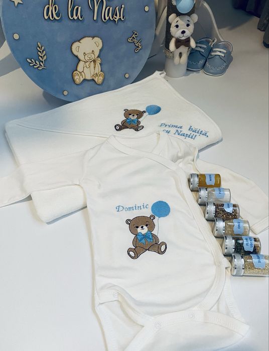 Seturi Prima Baita cu Nasii Brodate si Personalizate