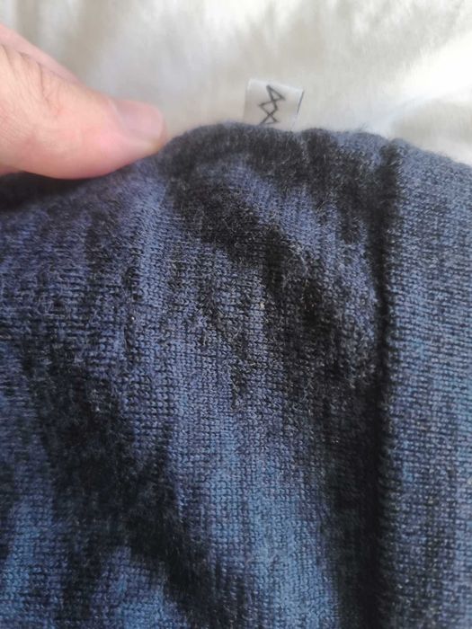 Kronstadt Men's Navy Blue 100% Merino Wool Knit Long Sleeve