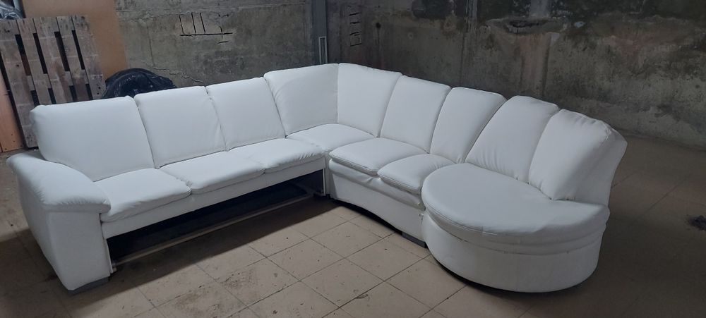 Холов диван - Кожен - Разтегателен