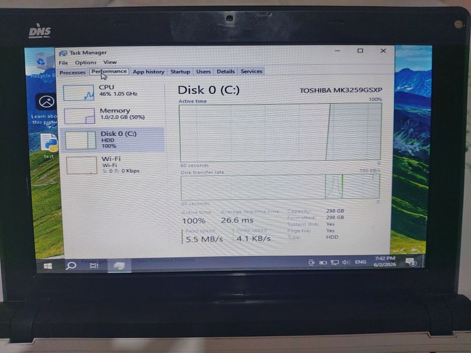 Noutbuk Dns model