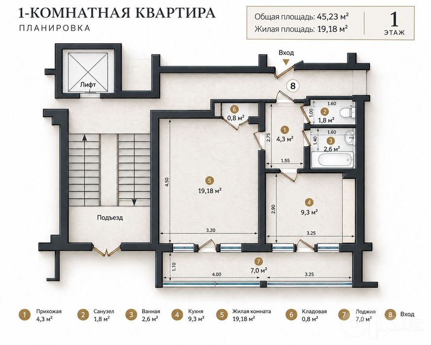 Срочно, 1 комн квартира, 1 этаж, ЦУМ, Афросиаб, Космонавтов, коммерч