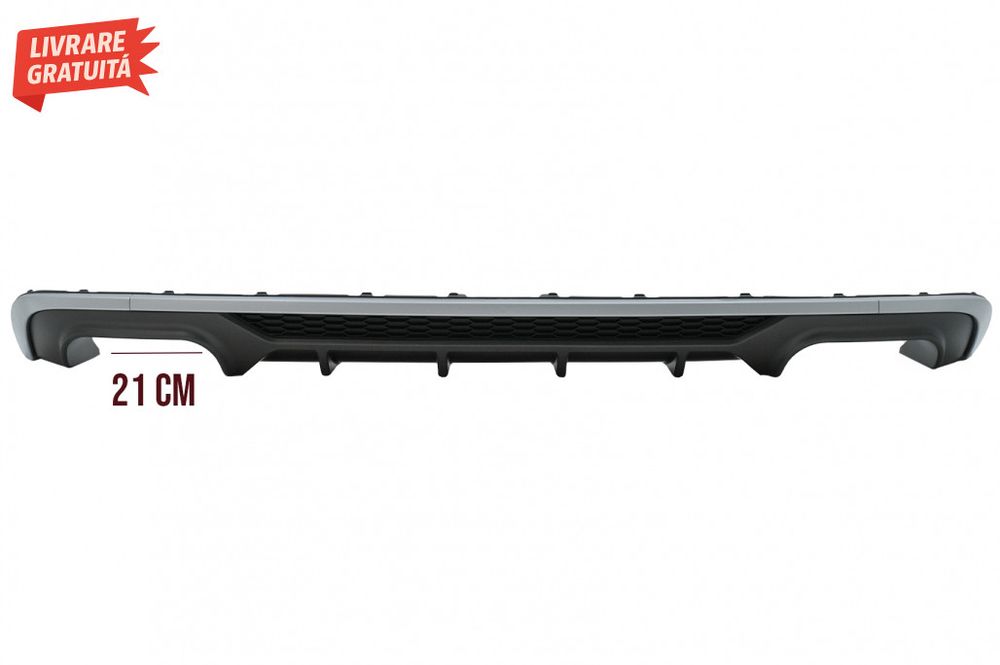 Difuzor Bara Spate cu Sistem de evacuare Negru Audi A3 8V Facelift Hat
