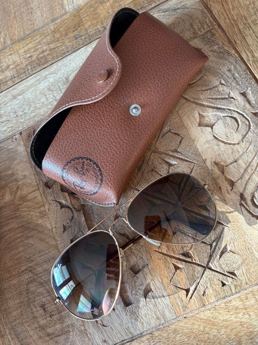 Ray-Ban Unisex Gold Metal Aviator Sunglasses Рей Бан авиатори