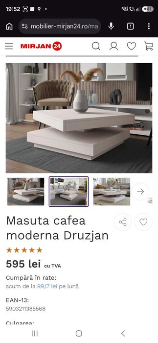 Masuta rotativa cafea