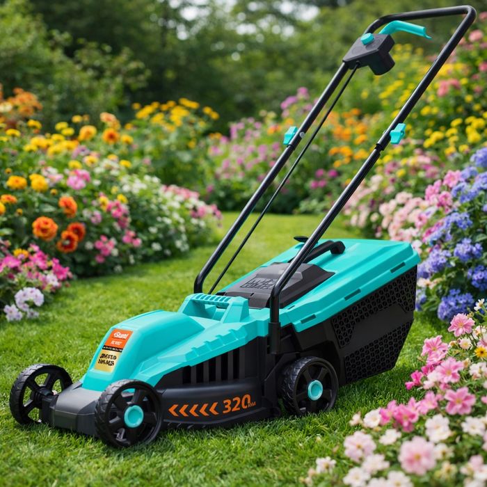 Газонокосилка электрическая, легкая, но мощная