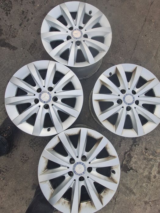 4 jante aliaj r16.    5x112 Mercedes  original 6.5 J et 49 Montaj Grat