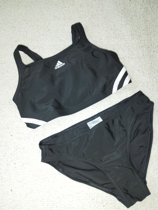 Бански 2 части за момиче Adidas е.140, черен