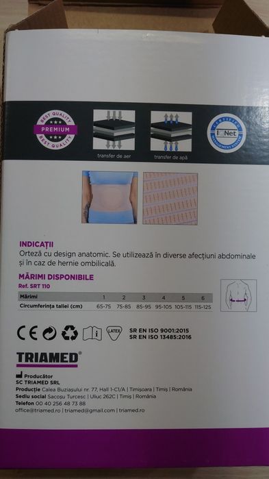 Centura abdominala pentru hernie ombilicala  95-105 cm