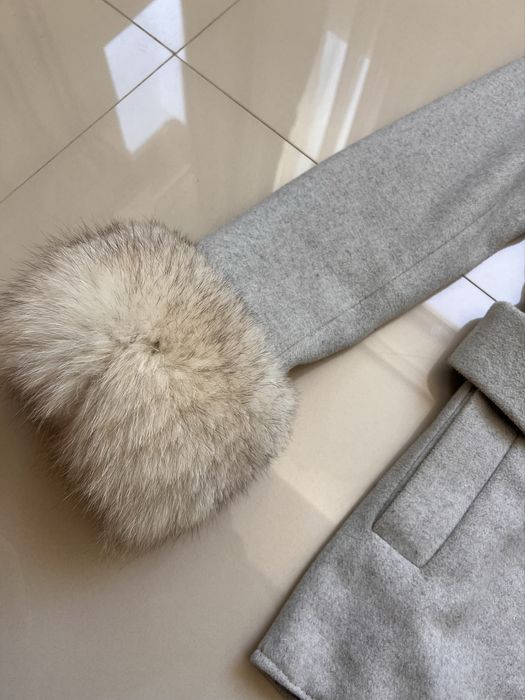 Palton cu blana natura de vulpe