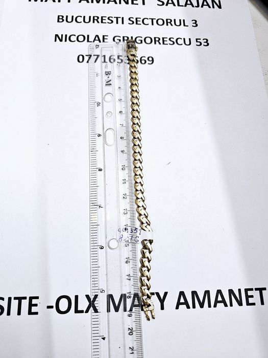 Vand bratara model cuban din aur 14 k 8.07 g cod 351