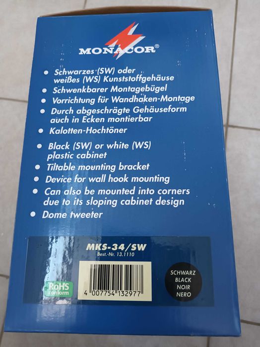 Boxe/speakere MONACOR MKS-34