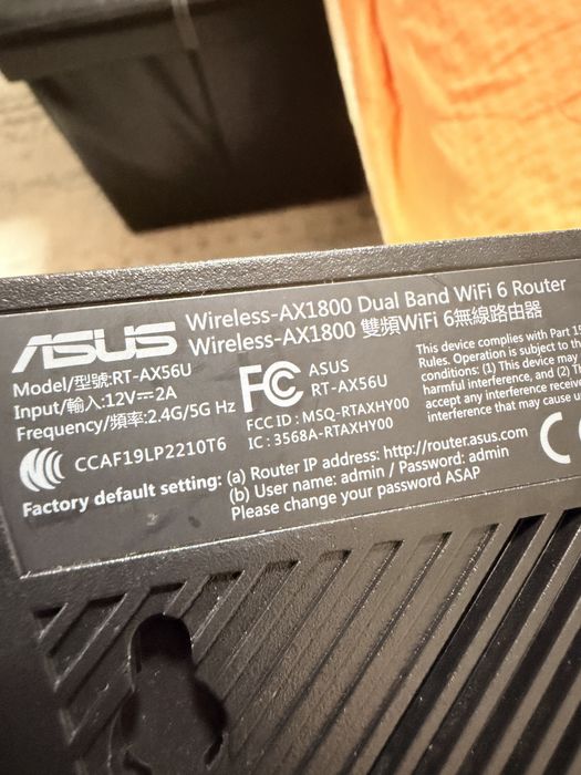 Router ASUS AX1800 AX55 AX10
