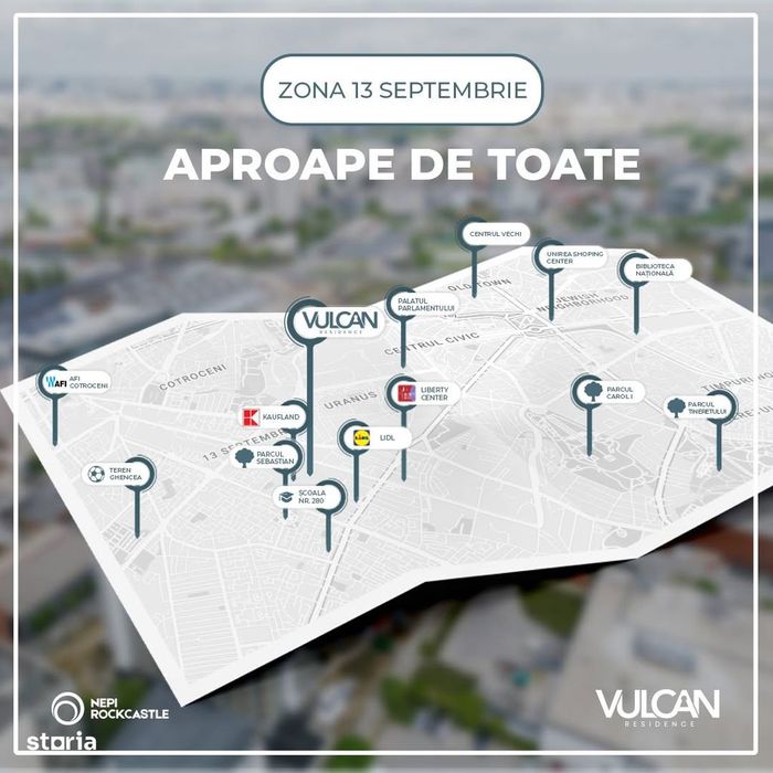 Apartament 2 Camere | Parcare | Vulcan Residence - 13 Septembrie