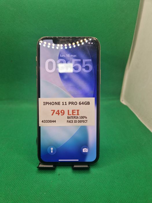 Iphone 11 Pro 64 GB bat 100% face id def. Lazar Amanet Crângași 43330
