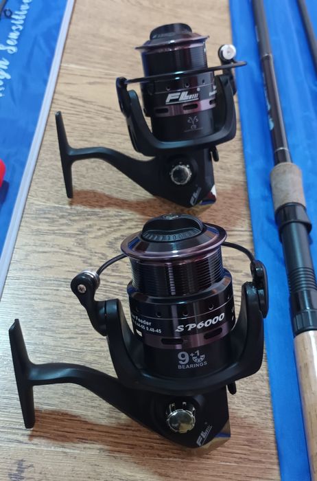 SET 2 Lansete Feeder 3.90m Saimino WindBlade + 2 Mulinete FL Sparkler