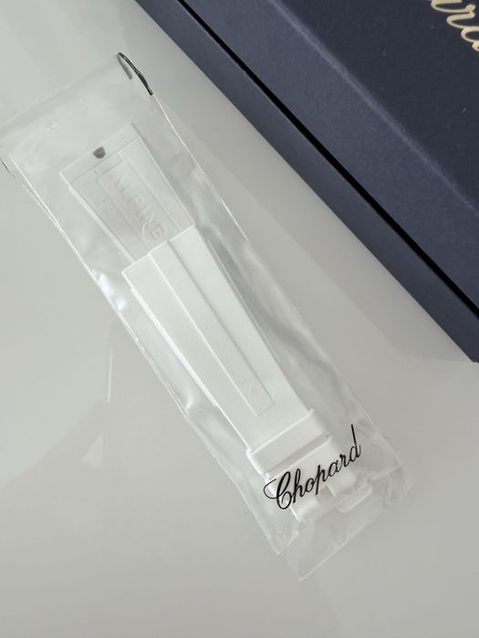 Curea de Ceas din Cauciuc Alba pentru Chopard Alpine Eagle 41