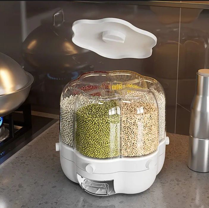 Вращающийся контейнер для хранения сыпучих продуктов