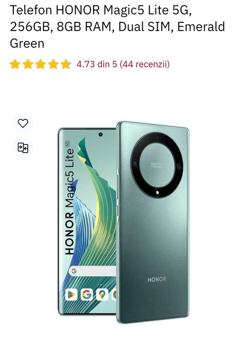 Telefon Honor magic 5 lite, 5G, 256 GB