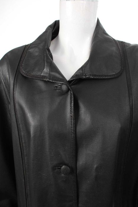 Дамска черна полушубка FABIANI,  естествена кожа