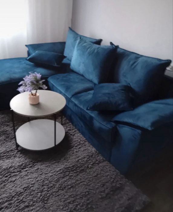 Canapea extensibila albastru regal
