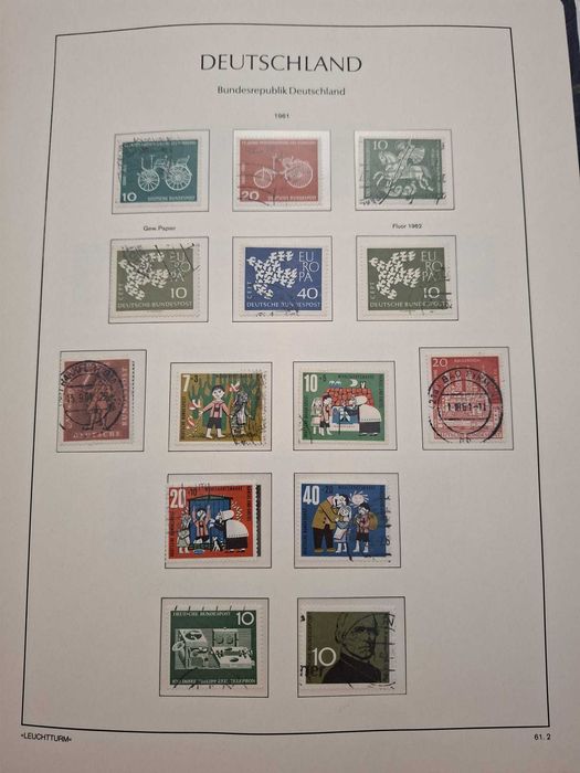 Timbre Germania BRD 1951-63 Album Leuchtturm - Include Seria Posthorn